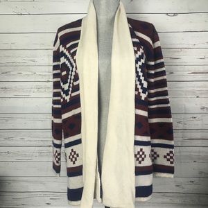 Sloane Rouge Aztec print cardigan wrap Sz XS